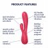 Satisfyer Mono Flex - intelligenter wasserdichter Vibrator (rot) 