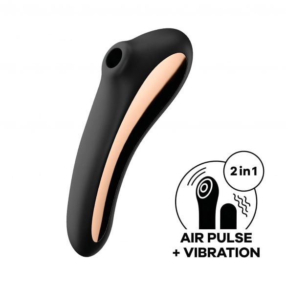 Satisfyer Dual Kiss - Akku-Vaginal- und Klitorisvibrator (schwarz) 