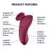 Satisfyer Sexy Secret - intelligenter wasserdichter Slip-Vibrator (Bordeaux)