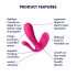 Satisfyer Top Secret Plus - intelligenter 3-armiger Vibrator (Rosa)