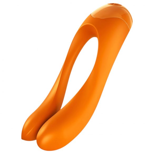 Satisfyer Candy Cane - wiederaufladbarer, wasserdichter Doppel-Vibrator (Orange)