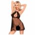 Penthouse Libido Boost - Spitzen-Träger-Babydoll und Tanga (Schwarz)  - M/L