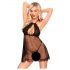 Penthouse Libido Boost - Spitzen-Träger-Babydoll und Tanga (Schwarz)  - L/XL