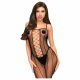 Penthouse Drop-Dead Tasty - gestreifter Overall mit Netzöffnung, offen (schwarz)  - XL