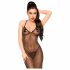 Penthouse Love on Fire - Glitzerndes durchsichtiges Catsuit mit Tanga (schwarz)  - M/L