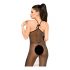 Penthouse Love on Fire - Glitzerndes durchsichtiges Catsuit mit Tanga (schwarz)  - M/L