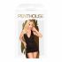 Penthouse Earth-shaker - Nackenband, gerafftes Kleid und Tanga (schwarz) 