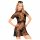 Penthouse Poison Cookie - Spitze Kleid, String & Kopfschmuck (schwarz) - M/L