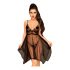 Penthouse Naughty Doll - Spitzenkleid und Tanga (schwarz)  - L/XL