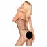 Penthouse Body Search - offen, Netz-Overall (schwarz)  - XL