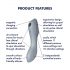 Satisfyer Curvy Trinity 3 - wiederaufladbarer 2-in-1 Luftwellen-Vibrator (grau)