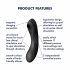 Satisfyer Curvy Trinity 4 - Akkubetriebener Luftdruckwellen 2in1 Vibrator (Schwarz) 