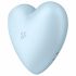 Satisfyer Cutie Heart - Akkubetriebener klitoraler Luftwellen-Vibrator (blau) 