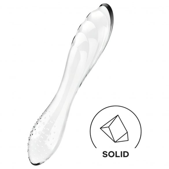 Satisfyer Dazzling Crystal - Double-Ended Glass Dildo (Clear) 