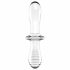 Satisfyer Double Kristall - doppelseitiger Glasdildo (transparent) 