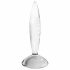 Satisfyer Funkelnder Kristall - gerippter Glasdildo (transparent) 