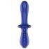 Satisfyer Double Crystal - Doppelseitiger Glasdildo (blau)