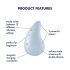 Satisfyer Dew Drop - Wiederaufladbarer, wasserdichter Klitoris-Vibrator (blau) 