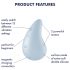 Satisfyer Dew Drop - akkubetriebener, wasserdichter Klitorisvibrator (blau)