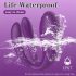 Mrow - aufladbarer, wasserdichter Paarvibrator mit 3 Motoren (lila) 