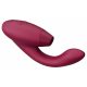 Womanizer Duo 2 - Wasserdichter G-Punkt-Vibrator und Klitorisstimulator (Rot) 