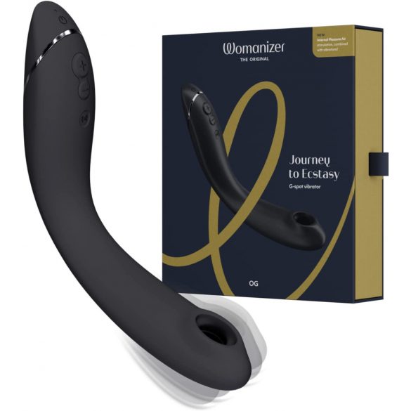 Womanizer OG - wiederaufladbarer, luftwellenbasierter 2-in-1-Vibrator (schwarz) 