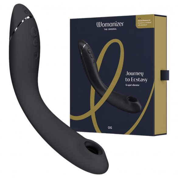 Womanizer OG - wiederaufladbarer, luftwellenbasierter 2-in-1-Vibrator (schwarz) 