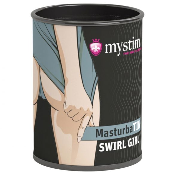 Mystim MasturbaTIN Swirl Girl - gewellter Masturbator (weiß)