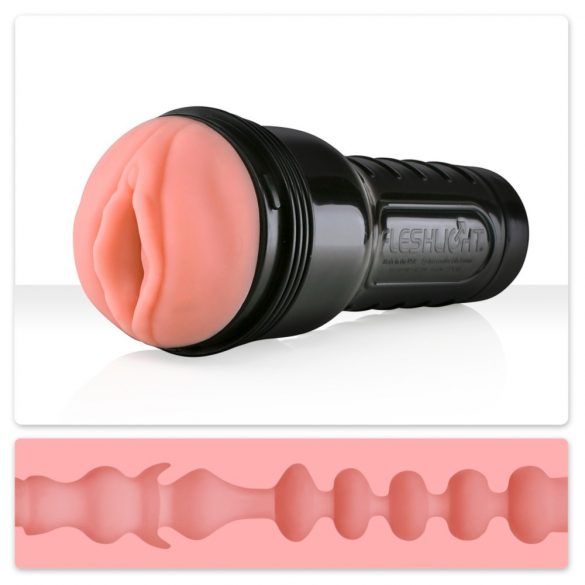 Fleshlight Rosa Dame Mini-Lotus - lebensnahe künstliche Vagina im Gehäuse (natur) 