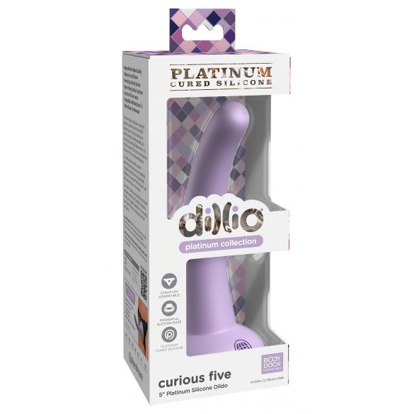 Dillio Curious Five - Silikon-Dildo mit Saugnapf (15 cm) - Lila