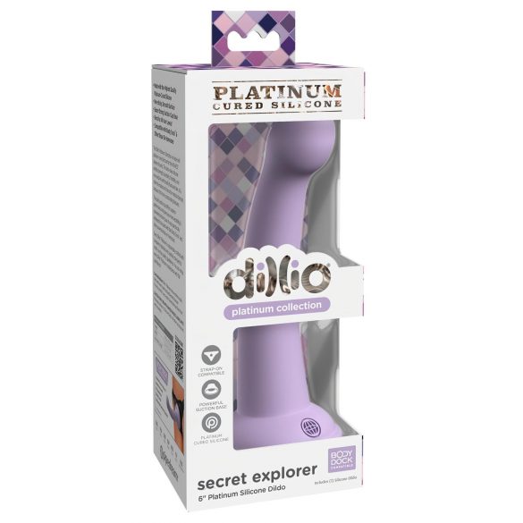 Dillio Secret Explorer - Haftfuß Eichel-Dildo (17 cm) - Lila