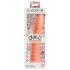 Dillio Wild Thing - gerillter Dildo mit Saugnapf (19 cm) - orange