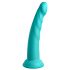 Dillio Slim Seven - Saugfuß stimulierender Dildo (20cm) - Türkis 