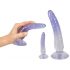 Kristallklar - Analtrainer Dildoset - 3-teilig (transparent-blau)