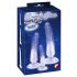 Crystal Clear - Analttrainer Dildo-Set - 3 Stück (transparent-blau)