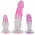 Crystal Clear - Anal Trainer Set - 3 Stück (Transparent-Pink) 