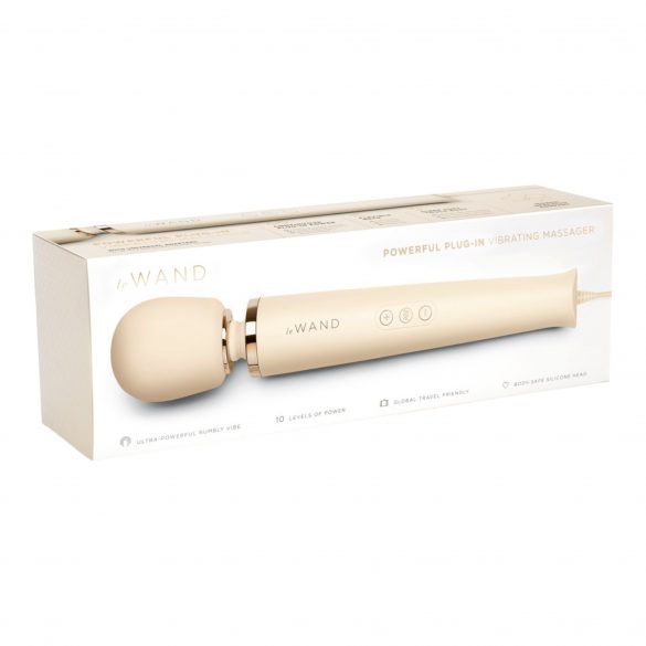 le Wand - exklusiver, netzbetriebener Massage-Vibrator (beige) 