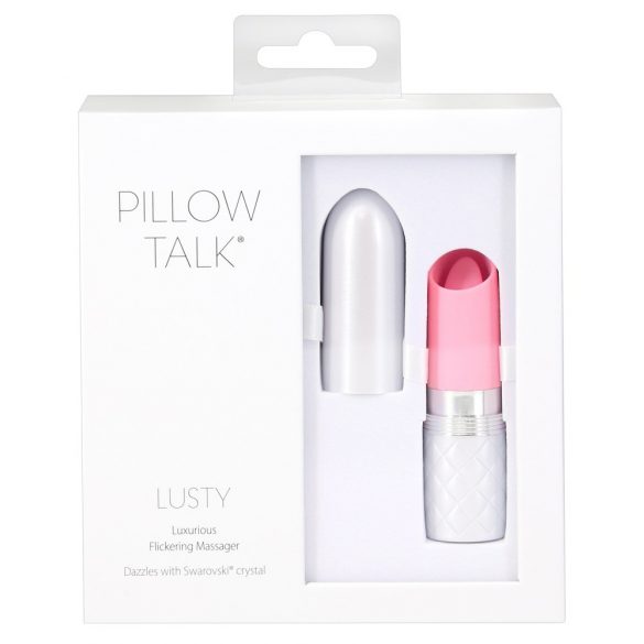 Pillow Talk Lusty - akkubetrieben, Zungen-Lippenstift-Vibrator (pink) 