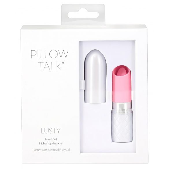 Pillow Talk Lusty - akkubetrieben, Zungen-Lippenstift-Vibrator (pink) 