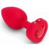 b-vibe heart - wiederaufladbarer, ferngesteuerter Analvibrator (rot)