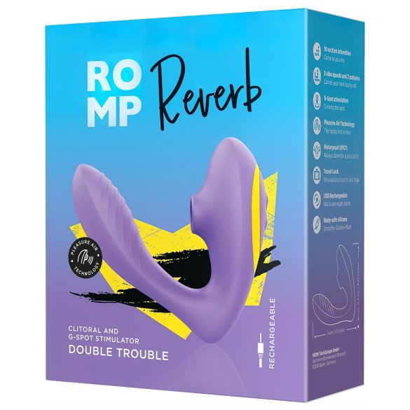 ROMP Reverb - Luftwellen 2in1 G-Punkt Vibrator (Lila) 