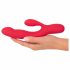 Smile Thumping Hase - Akku-Vibrator mit 3 Motoren (rot) 