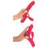 Smile Thumping Hase - Akku-Vibrator mit 3 Motoren (rot) 