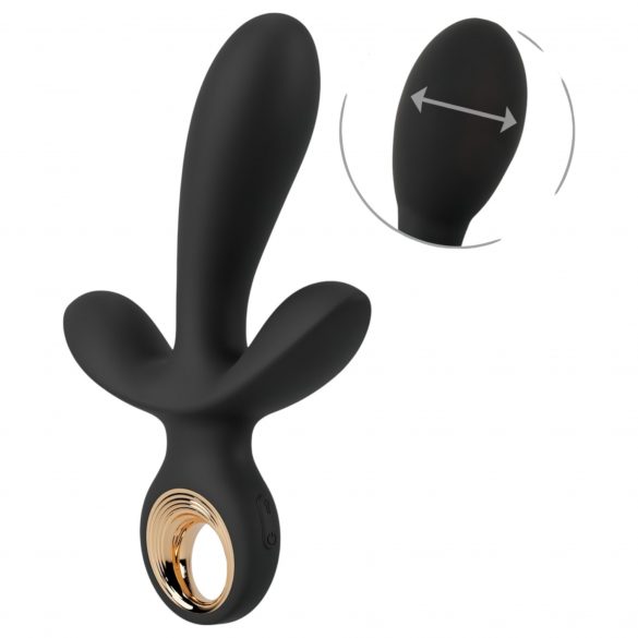 Eternal - Inflatable Triple Vibrator (Black) 