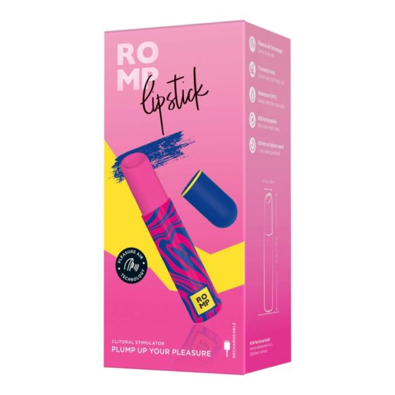 ROMP Lipstick - Akkubetriebener Luftwellen-Klitorisstimulator (rosa)