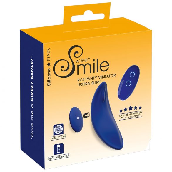 Smile - Extra-dünner Slip-Vibrator mit Fernbedienung (Blau)