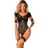 Obsessive - gemustertes offenes Netz-Body (schwarz) - (S-L) 