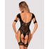 Obsessive - gemustertes offenes Netz-Body (schwarz) - (S-L) 