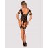 Obsessive - gemustertes offenes Netz-Body (schwarz) - (S-L) 