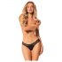 Obsessive Bella Rou - Blumenmuster Tangaslip (schwarz)  - M/L